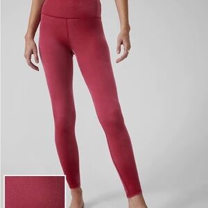 NWT Athleta Elation Velvet Tight in Deep Berry